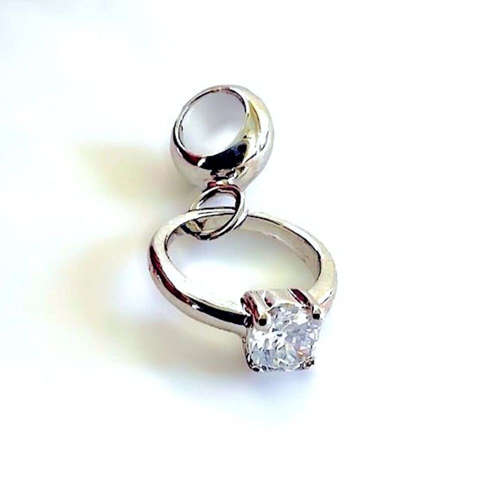 Engagement Ring Rhinestone Charm